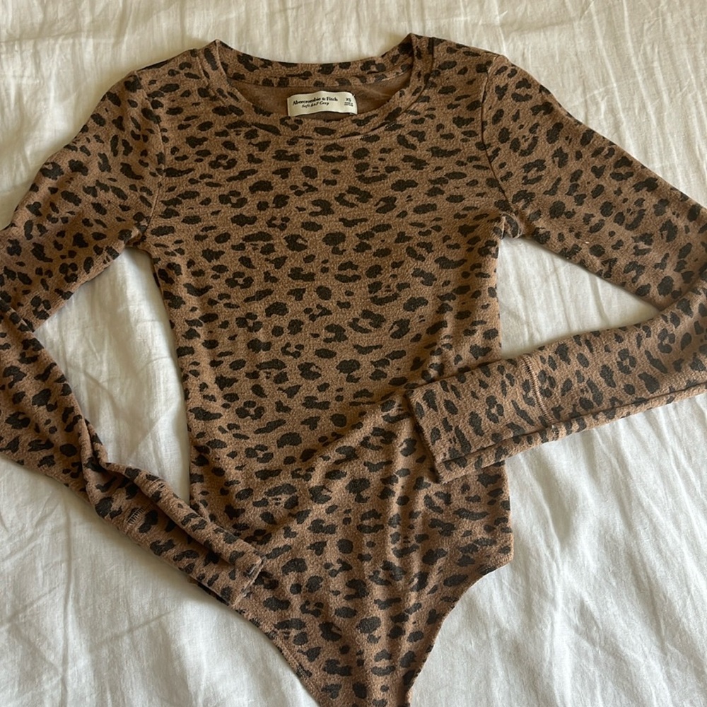 Long sleeve cheetah bodysuit